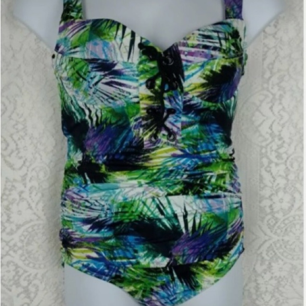 Torrid tropical corset bathing suit